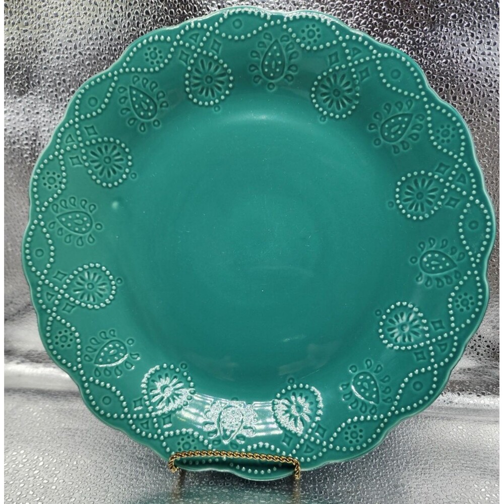 Pioneer Woman Teal Cowgirl Lace Dinner Plates (Set of 4) READ LISTING! - Picture 15 of 16
